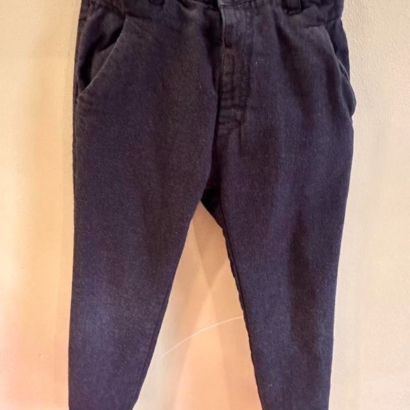 3T Red Plaid Kids Button Down Shirt with Bow Tie Pants Set toddler boy holiday - Picture 4 of 7